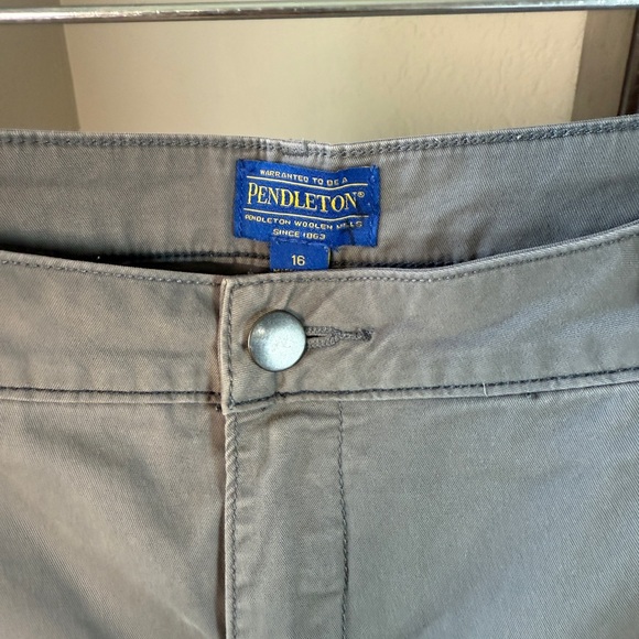 Pendleton Gray Cotton Blend Chino Stretch Pants Size 16 - Picture 2 of 7